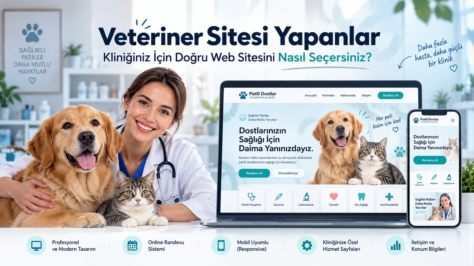 Veteriner Sitesi Yapanlar: Kliniğiniz İçin Doğru Web Sitesini Nasıl Seçersiniz?
